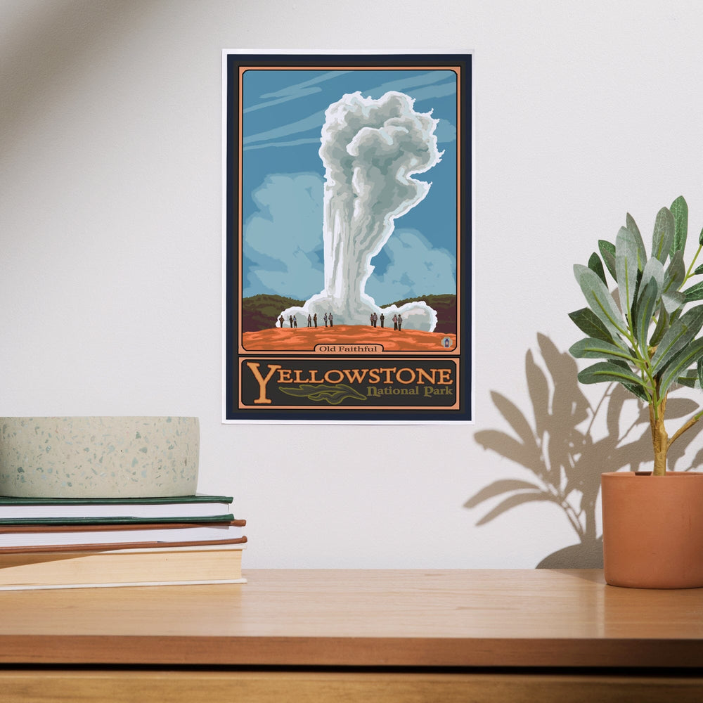 Yellowstone National Park, Wyoming, Old Faithful Geyser, Art & Giclee Prints Art Lantern Press