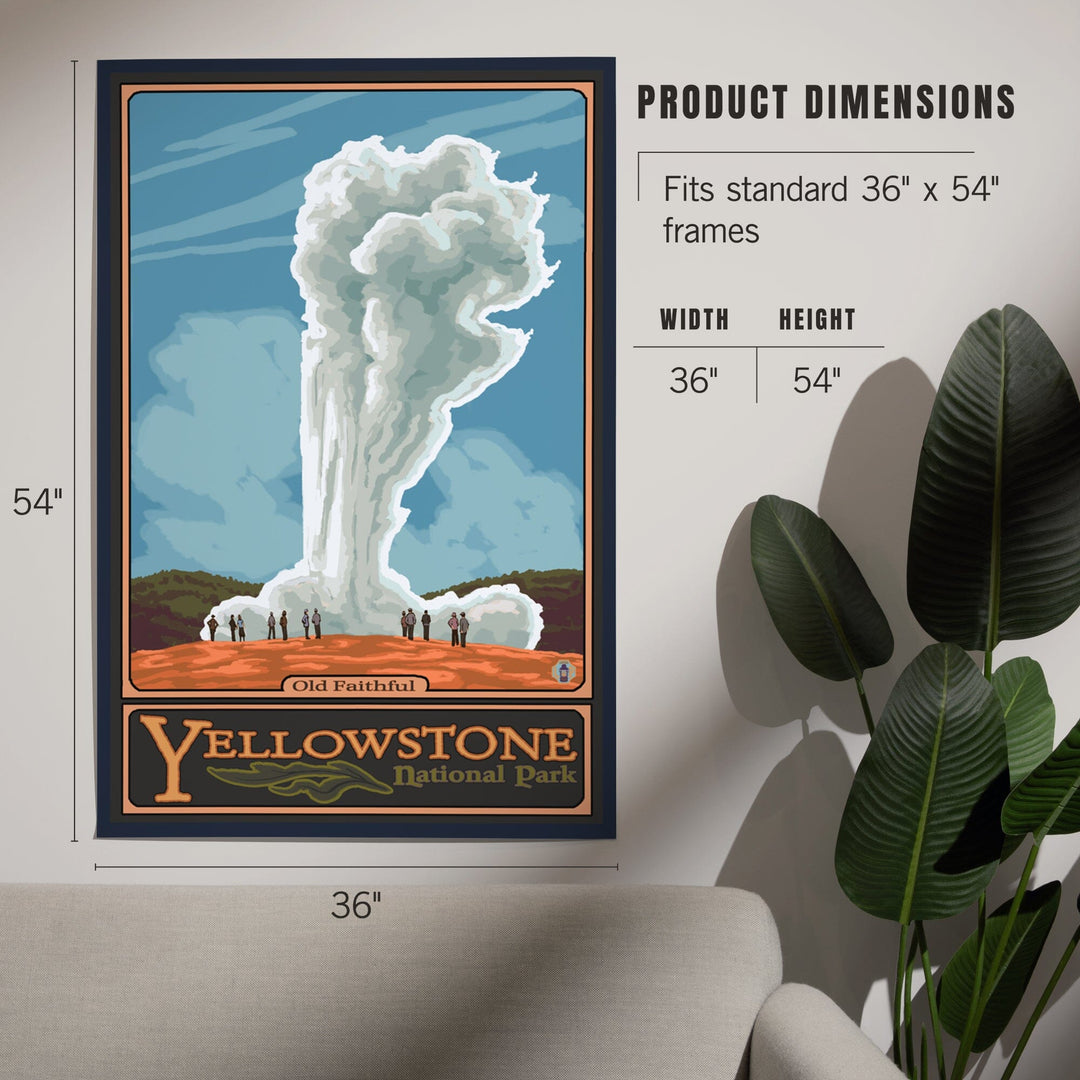 Yellowstone National Park, Wyoming, Old Faithful Geyser, Art & Giclee Prints Art Lantern Press