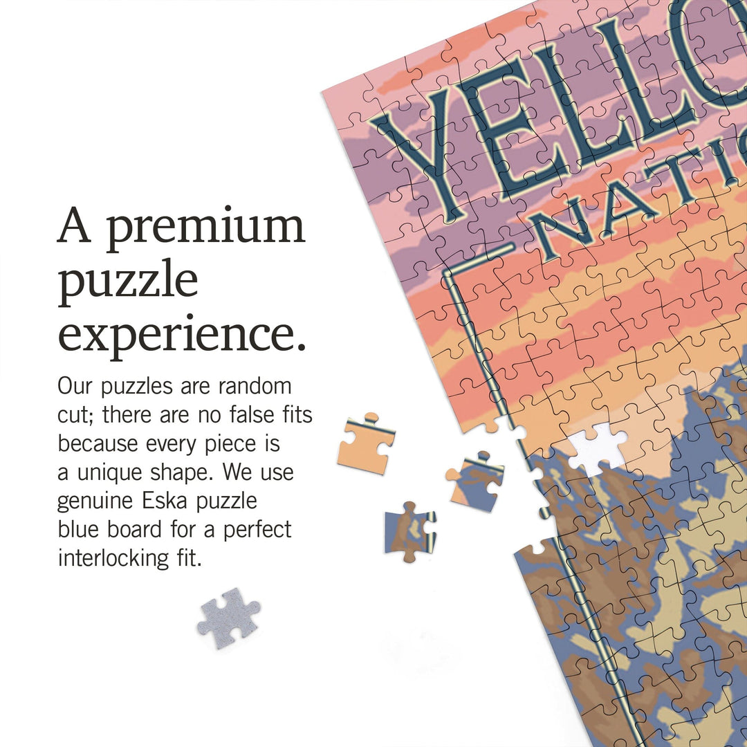 Yellowstone National Park, Wyoming, Spring Flowers, Jigsaw Puzzle Puzzle Lantern Press