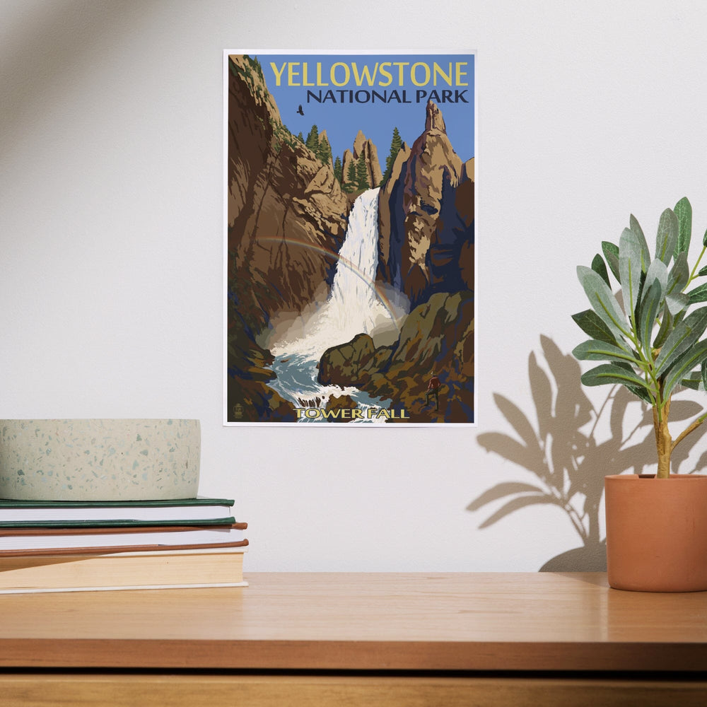 Yellowstone National Park, Wyoming, Tower Fall, Art & Giclee Prints Art Lantern Press