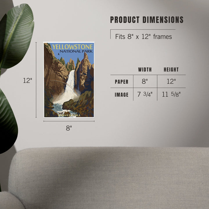 Yellowstone National Park, Wyoming, Tower Fall, Art & Giclee Prints Art Lantern Press