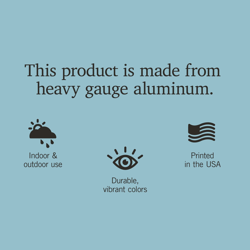 Yellowstone National Park, Yellowstone Falls, Lithograph, Metal Signs Metal Lantern Press