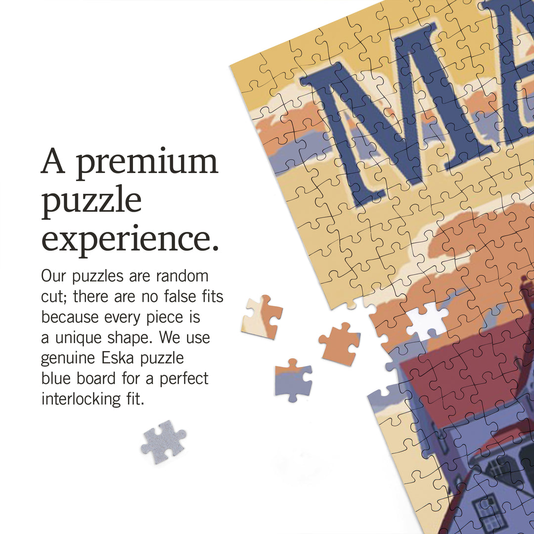 York, Maine, Nubble Lighthouse, Jigsaw Puzzle Puzzle Lantern Press