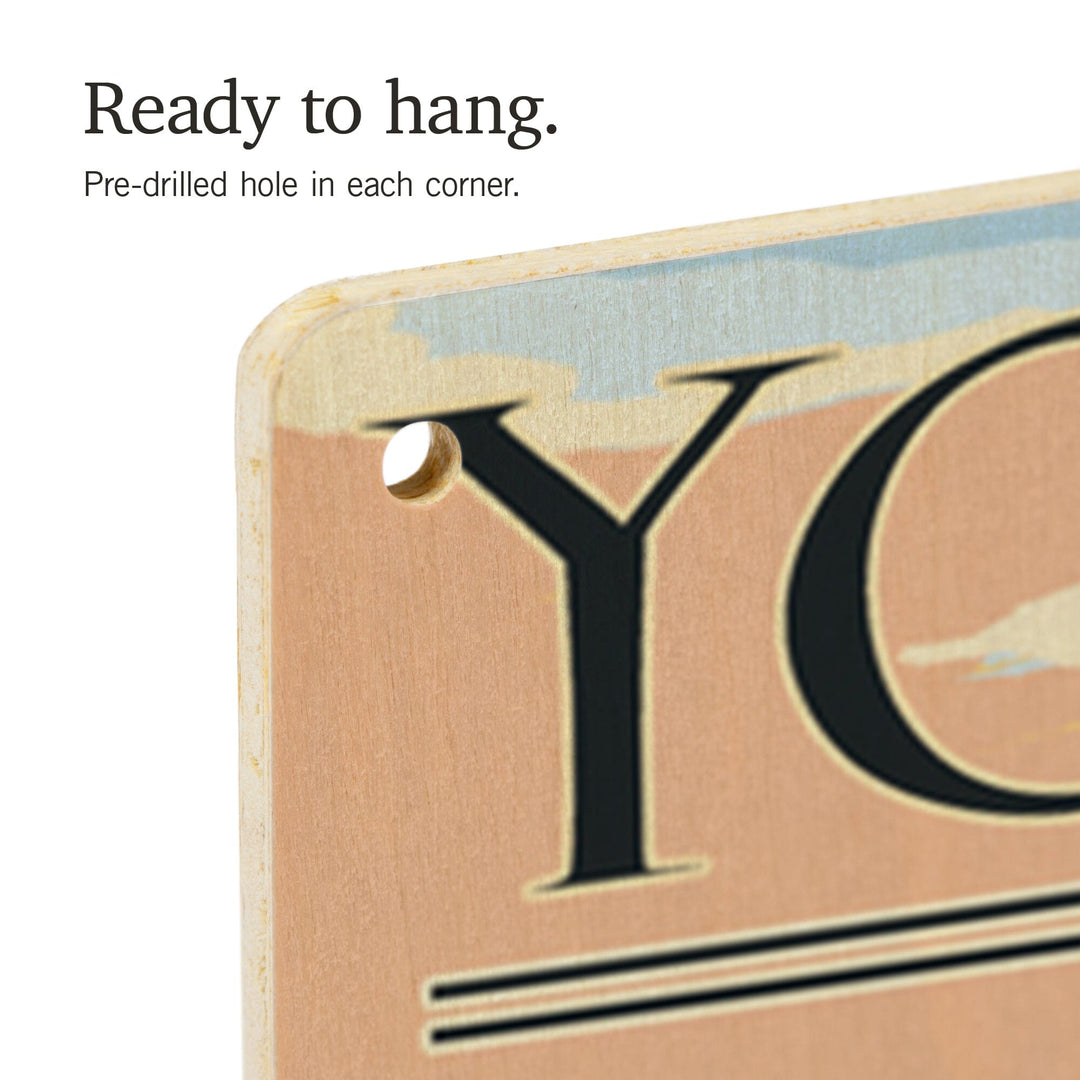 Yosemite National Park, California, Big Horn Sheep, Lantern Press Artwork, Wood Signs and Postcards Wood Lantern Press