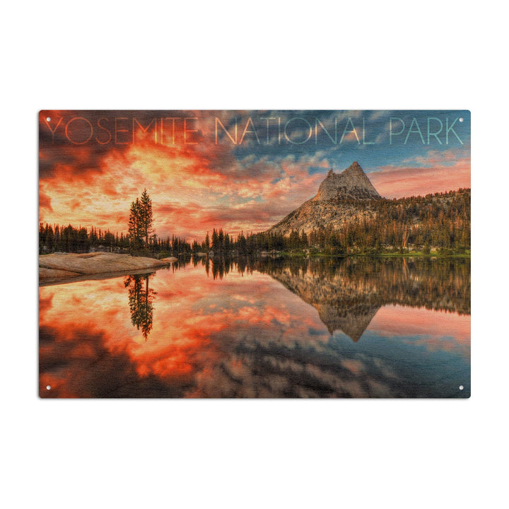 Yosemite National Park, California, Cathedral Lake, Lantern Press Photography, Wood Signs and Postcards Wood Lantern Press 10 x 15 Wood Sign