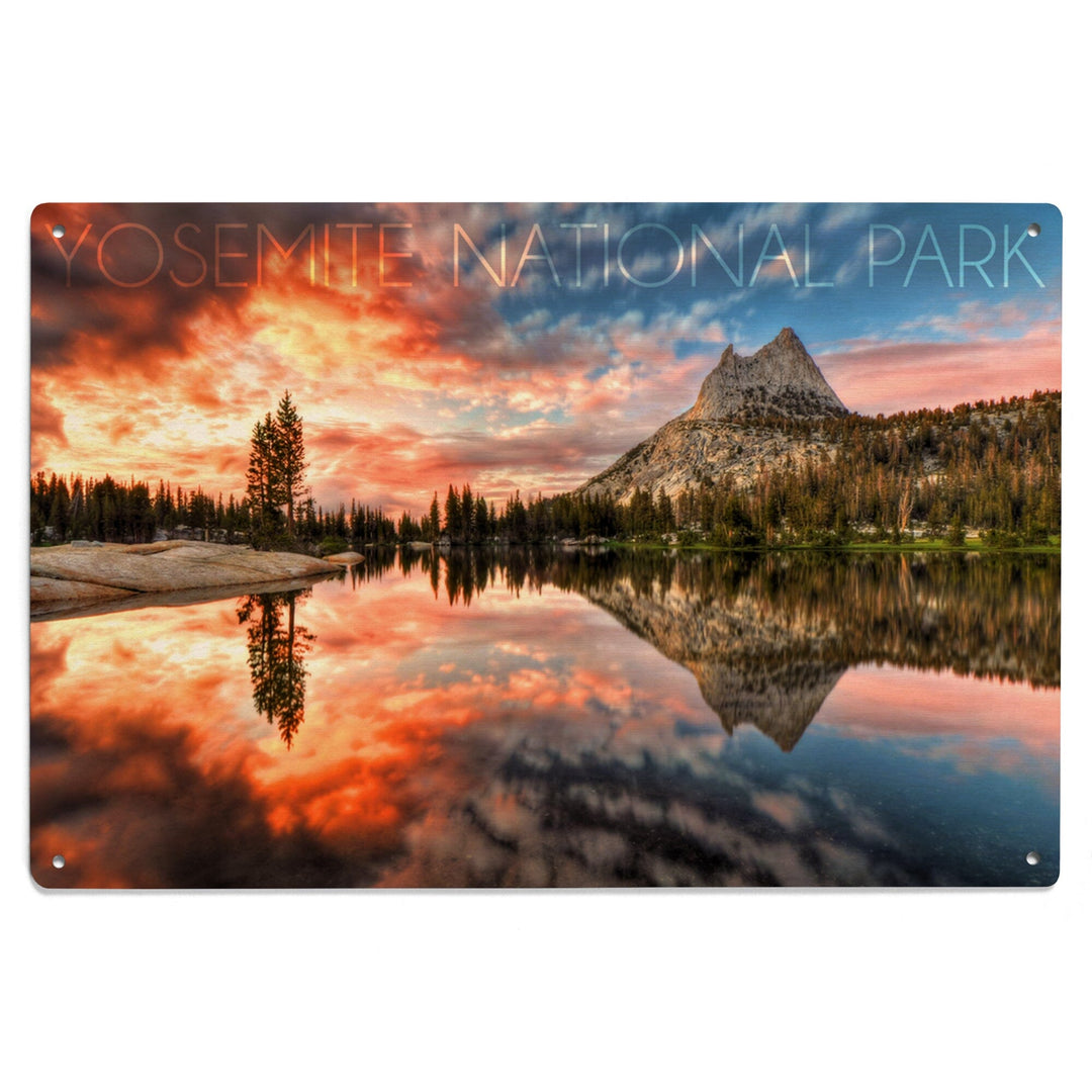 Yosemite National Park, California, Cathedral Lake, Lantern Press Photography, Wood Signs and Postcards Wood Lantern Press