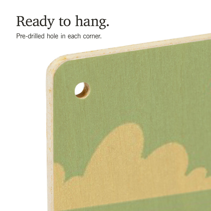 Yosemite National Park, California, El Capitan, Geometric National Park Series, Lantern Press Artwork, Wood Signs and Postcards Wood Lantern Press