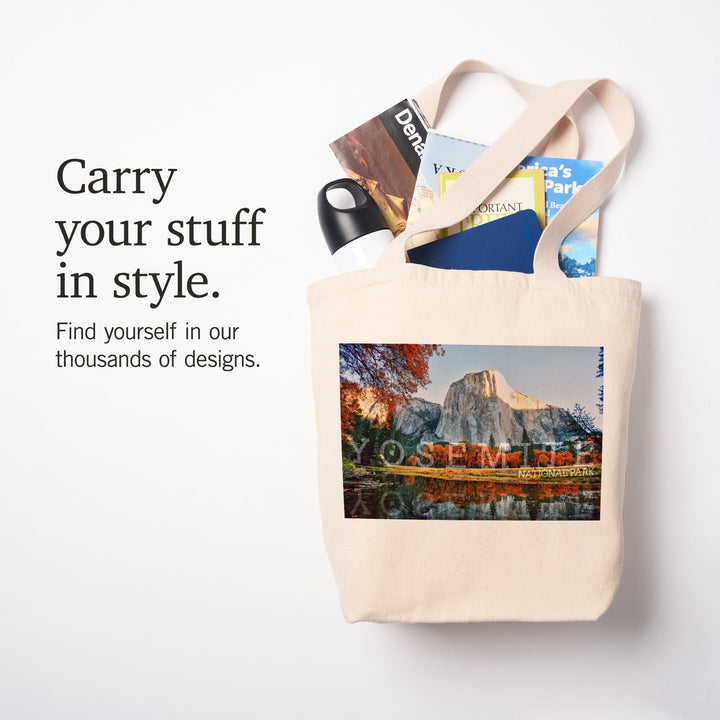 Yosemite National Park, California, Fall Colors and Reflection, Tote Bag Totes Lantern Press