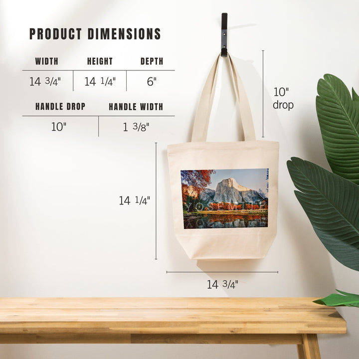 Yosemite National Park, California, Fall Colors and Reflection, Tote Bag Totes Lantern Press