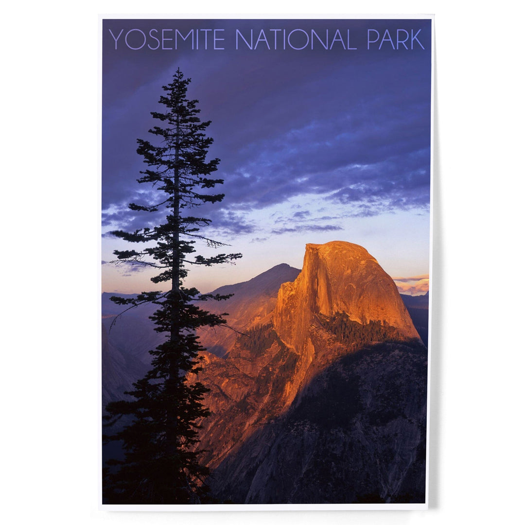 Yosemite National Park, California, Half Dome and Pine Tree, Art & Giclee Prints Art Lantern Press