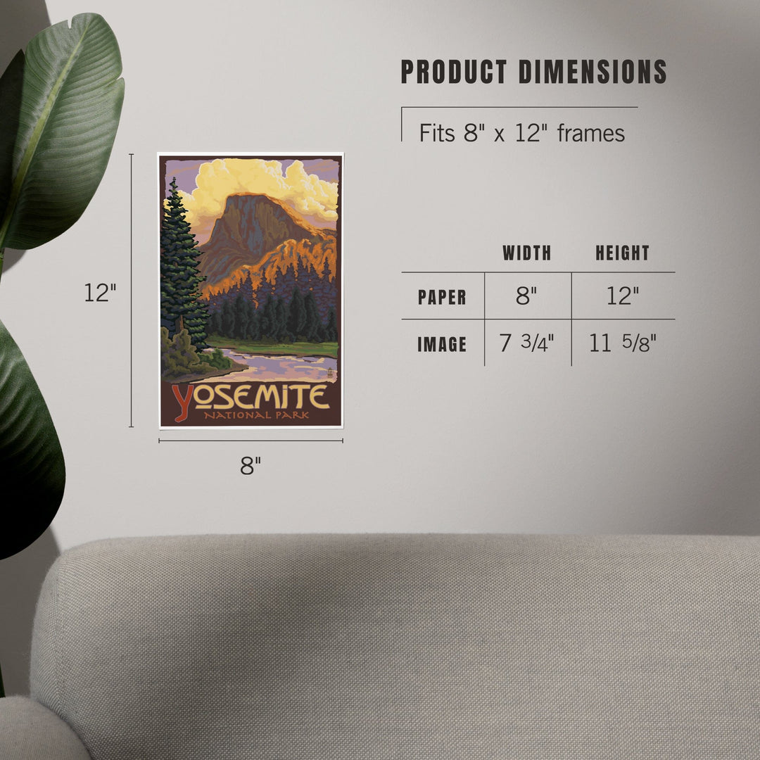 Yosemite National Park, California, Half Dome, Art & Giclee Prints Art Lantern Press
