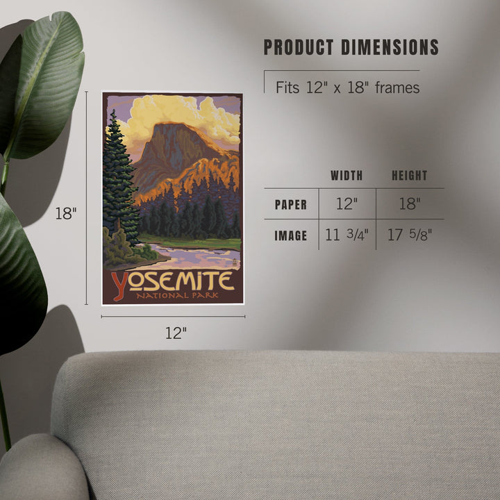 Yosemite National Park, California, Half Dome, Art & Giclee Prints Art Lantern Press