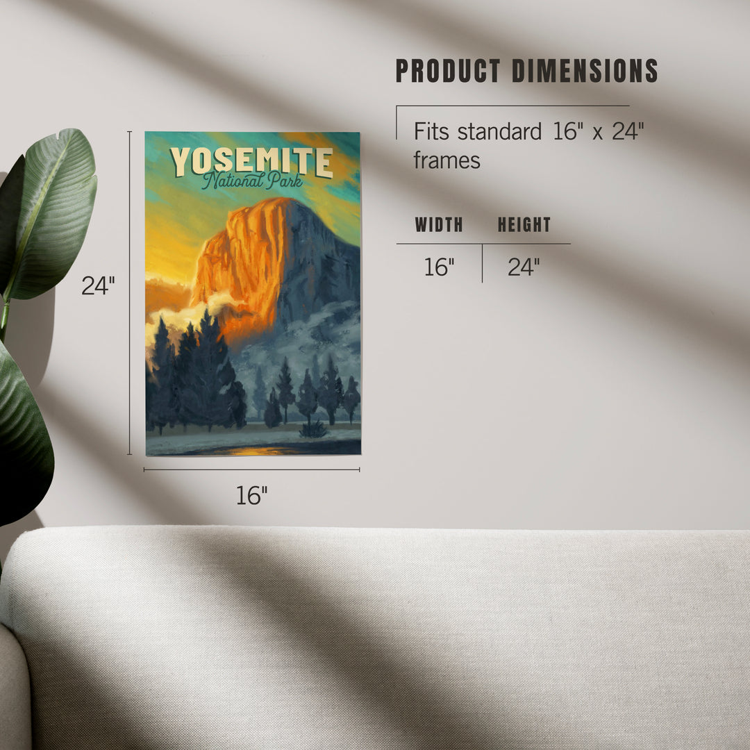 Yosemite National Park, California, Oil Painting, El Capitan, Art & Giclee Prints Art Lantern Press