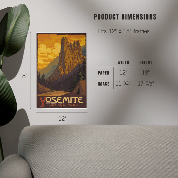 Yosemite National Park, California, Sentinel, Art & Giclee Prints Art Lantern Press