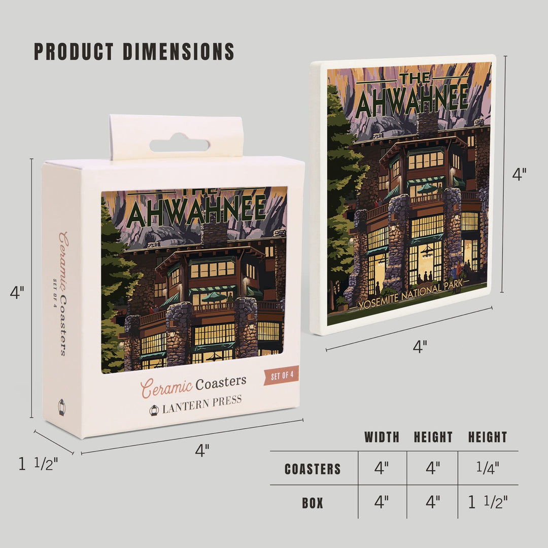 Yosemite National Park, California, The Ahwahnee, Coasters Coasters Lantern Press