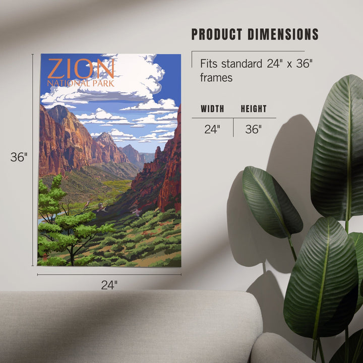 Zion National Park, Utah, Art & Giclee Prints Art Lantern Press