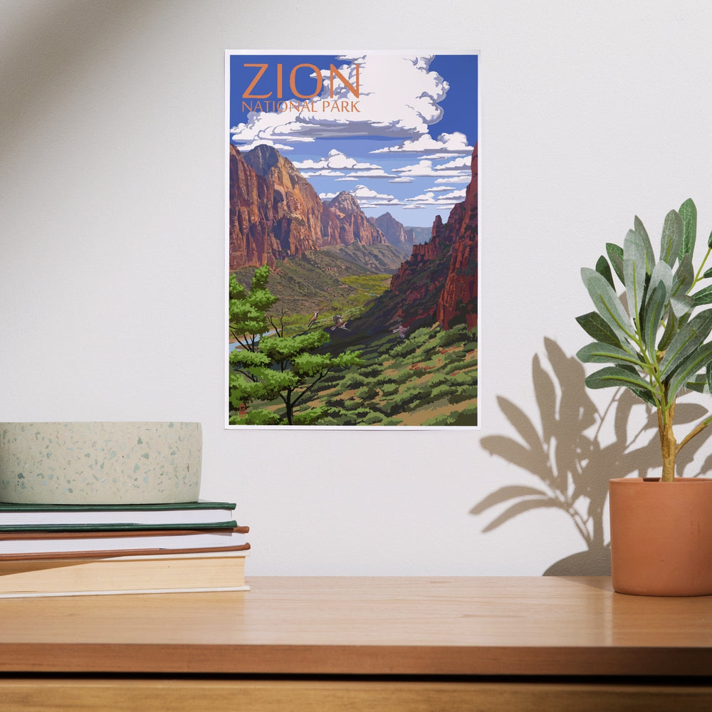 Zion National Park, Utah, Art & Giclee Prints Art Lantern Press