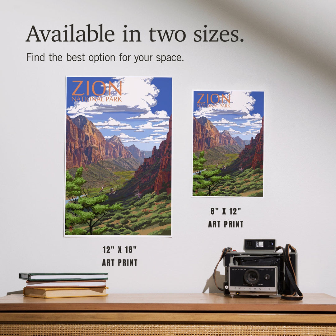 Zion National Park, Utah, Art & Giclee Prints Art Lantern Press