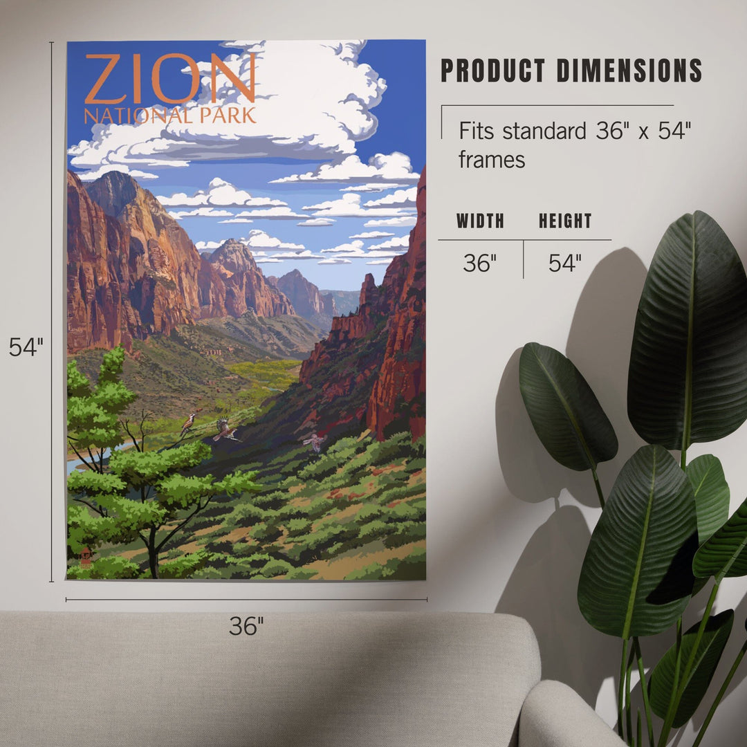 Zion National Park, Utah, Art & Giclee Prints Art Lantern Press