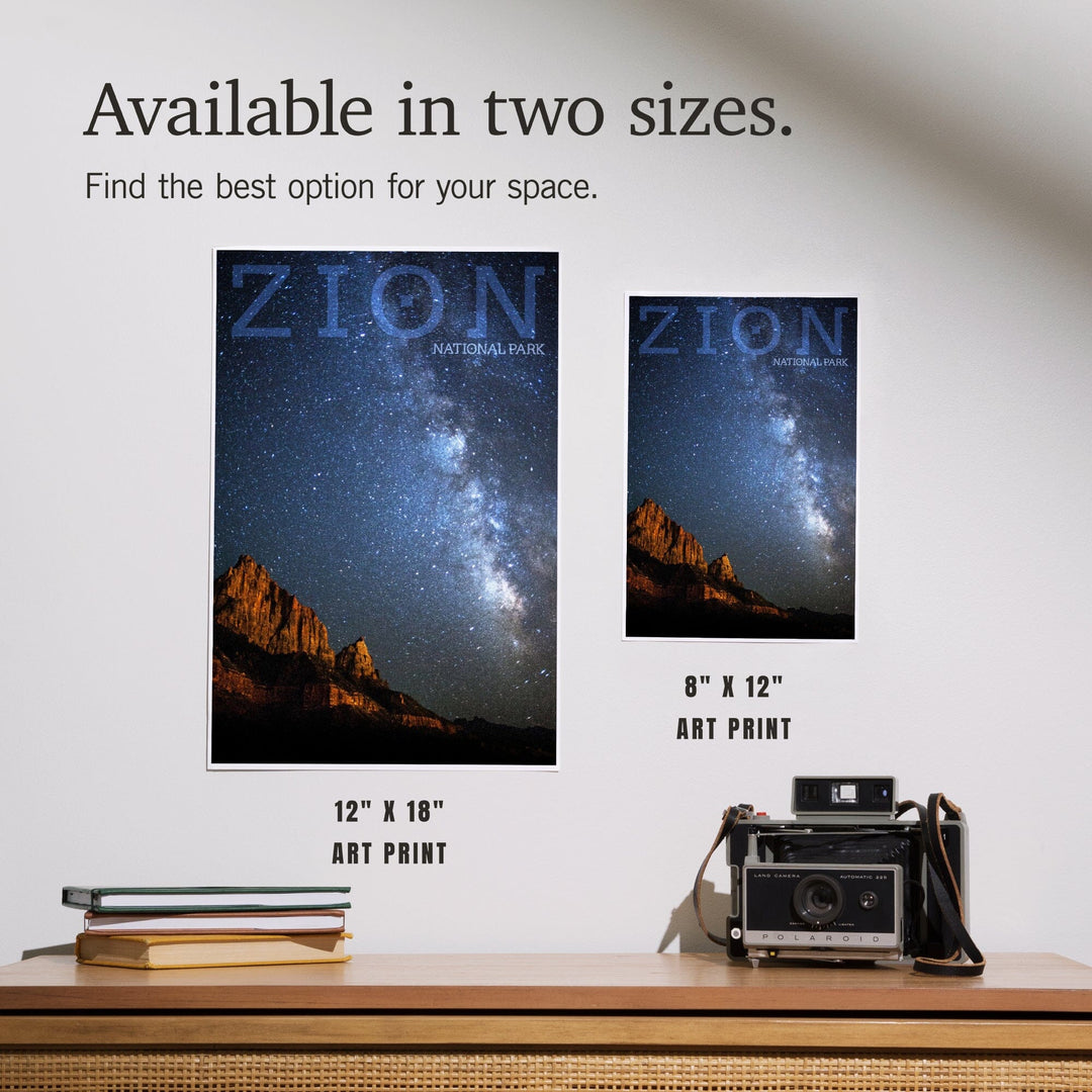 Zion National Park, Utah, Milkyway, Art & Giclee Prints Art Lantern Press