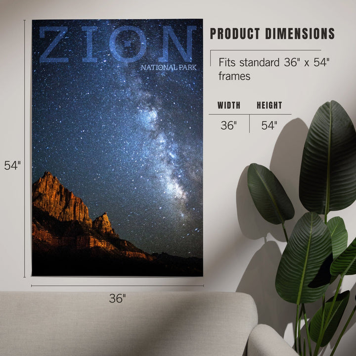 Zion National Park, Utah, Milkyway, Art & Giclee Prints Art Lantern Press