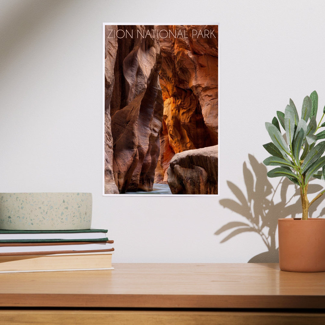 Zion National Park, Utah, Slot Canyon, Art & Giclee Prints Art Lantern Press