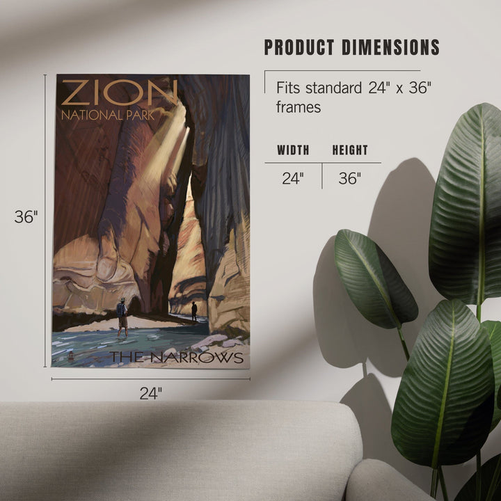 Zion National Park, Utah, The Narrows, Art & Giclee Prints Art Lantern Press