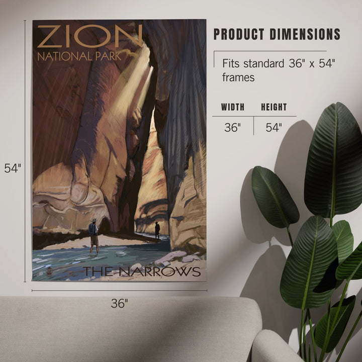 Zion National Park, Utah, The Narrows, Art & Giclee Prints Art Lantern Press