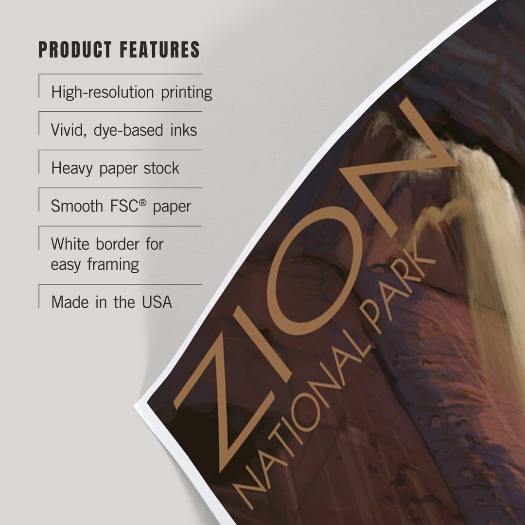 Zion National Park, Utah, The Narrows, Art & Giclee Prints Art Lantern Press