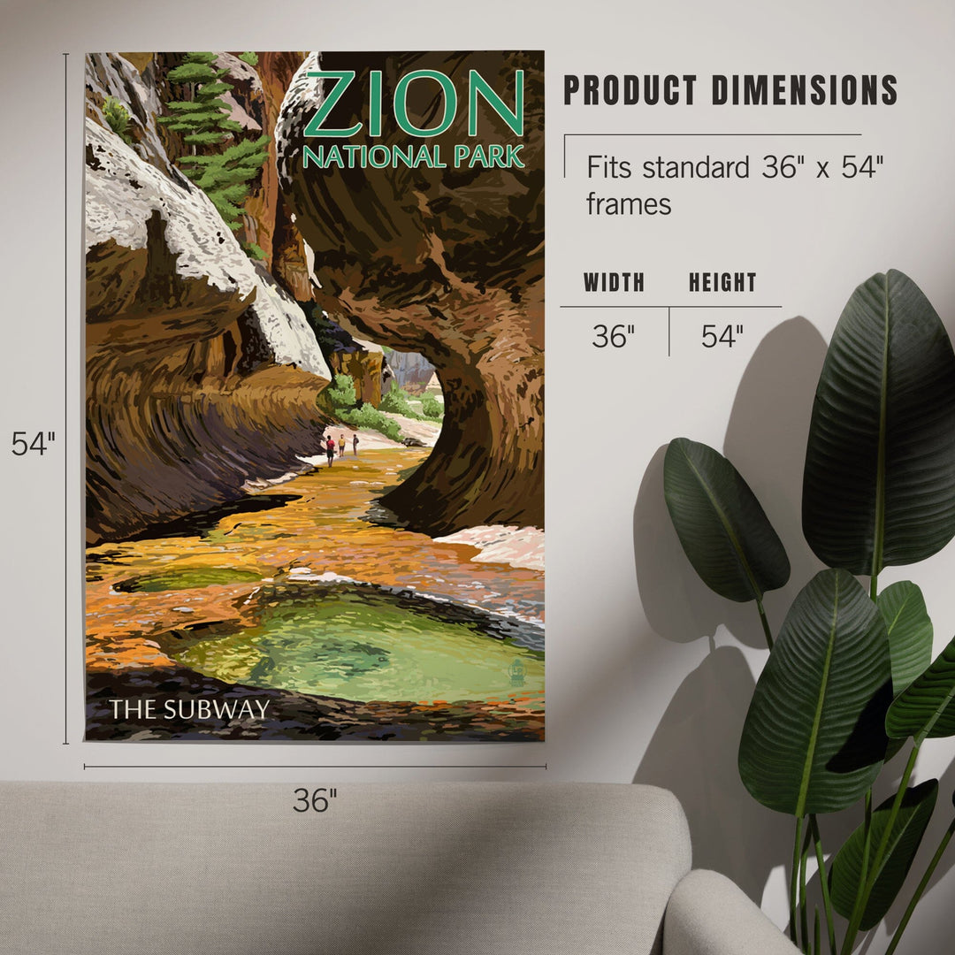 Zion National Park, Utah, The Subway, Art & Giclee Prints Art Lantern Press