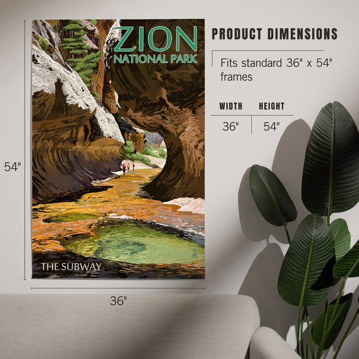 Zion National Park, Utah, The Subway, Art & Giclee Prints Art Lantern Press