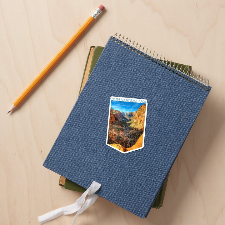 Zion National Park, Utah, The Subway, Contour, Lantern Press Photography, Vinyl Sticker Sticker Lantern Press