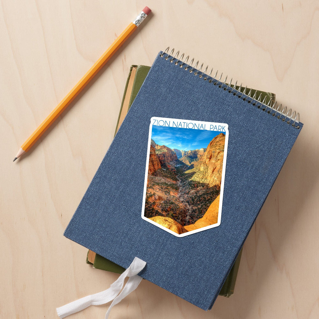 Zion National Park, Utah, The Subway, Contour, Lantern Press Photography, Vinyl Sticker Sticker Lantern Press