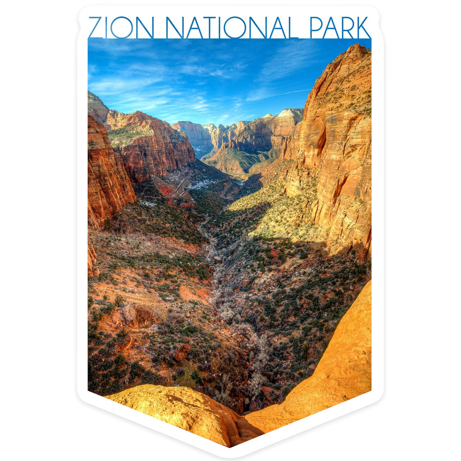 Zion National Park, Utah, The Subway, Contour, Lantern Press Photography, Vinyl Sticker Sticker Lantern Press