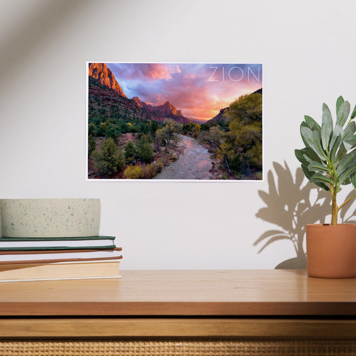 Zion National Park, Utah, The Watchman, Art & Giclee Prints Art Lantern Press