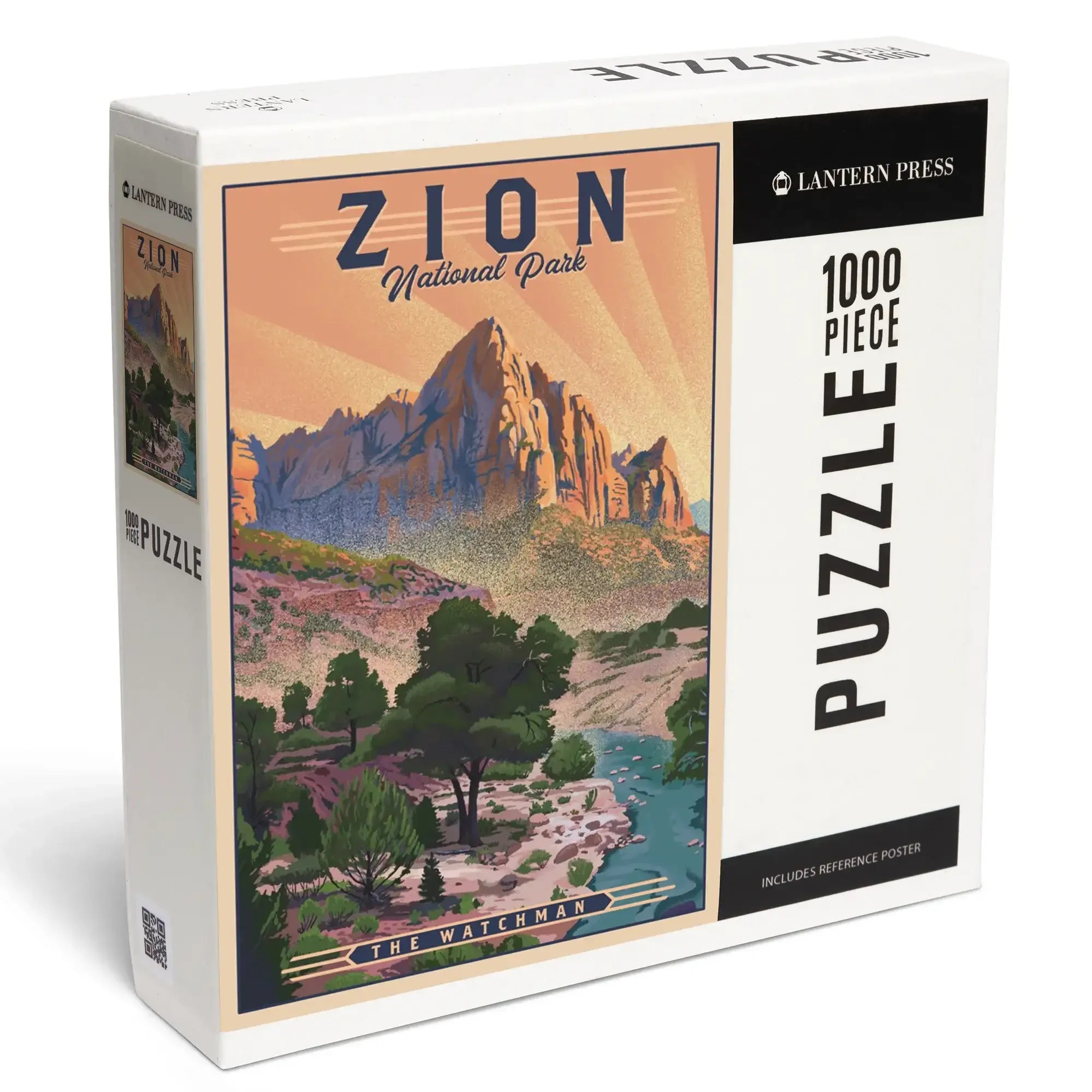Zion National Park, Utah, Lithograph, The Watchman, 1000 piece