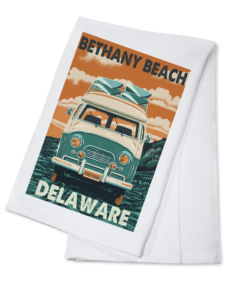 Bethany Beach, Delaware, Letterpress, Camper Van, Lantern Press Artwork Kitchen Lantern Press 