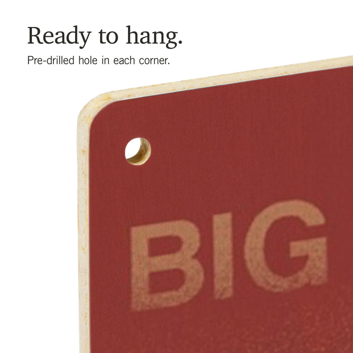 Big Sky, Montana, Skier In the Mountains, Litho, Lantern Press Artwork, Wood Signs and Postcards - Lantern Press