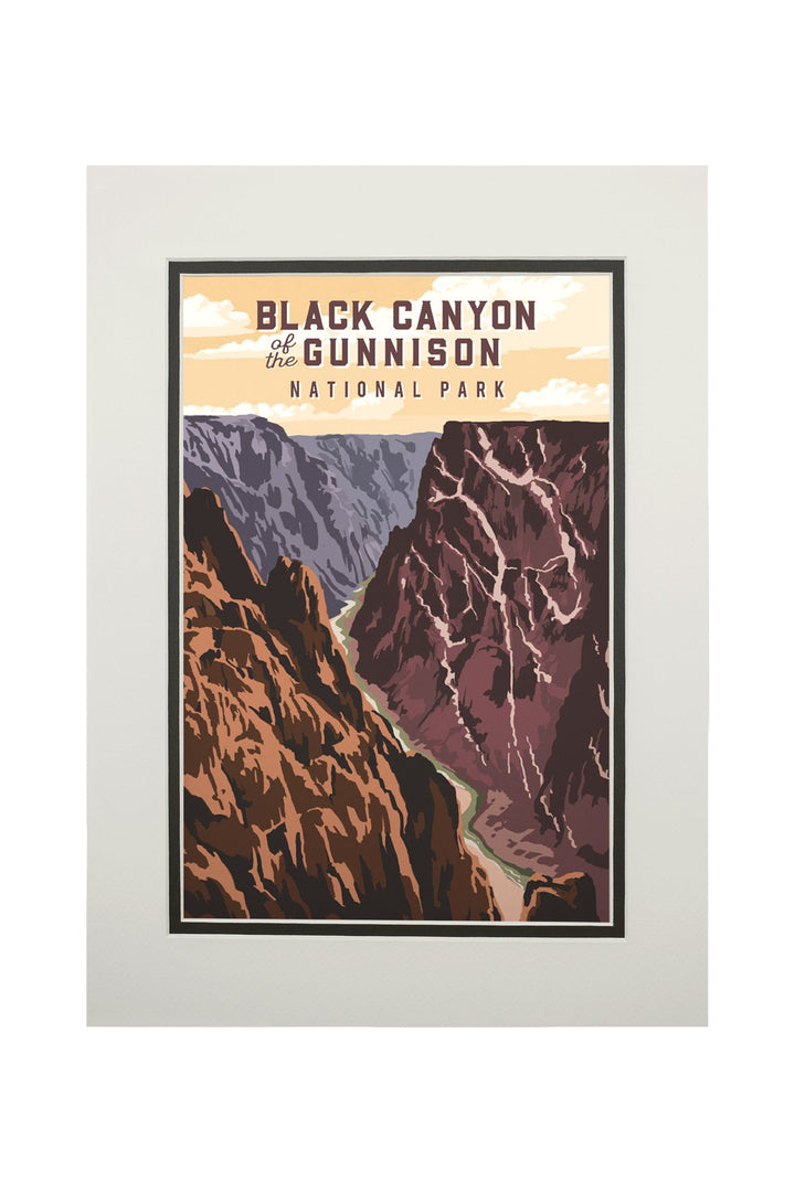 Black Canyon of the Gunnison National Park, Colorado, Painterly National Park Series, Art & Giclee Prints - Lantern Press