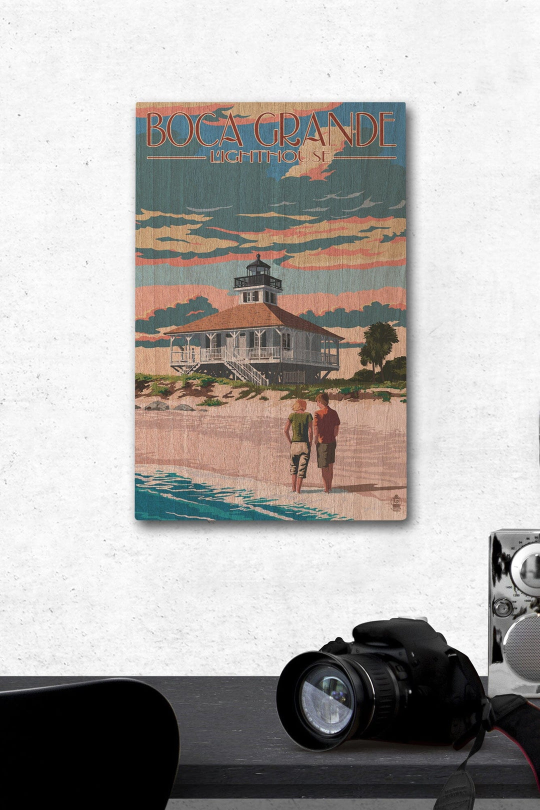 Boca Grande, Florida, Lighthouse, Lantern Press Artwork, Wood Signs and Postcards - Lantern Press