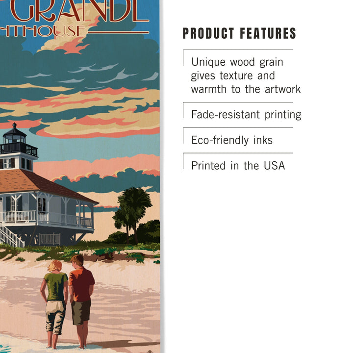 Boca Grande, Florida, Lighthouse, Lantern Press Artwork, Wood Signs and Postcards - Lantern Press