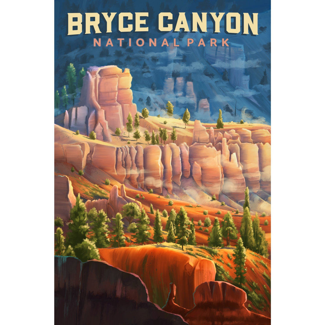 Bryce Canyon National Park, Utah, Oil Painting, Organic Cotton Kitchen Tea Towels - Lantern Press