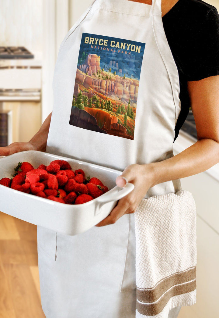 Bryce Canyon National Park, Utah, Oil Painting, Organic Cotton Kitchen Tea Towels - Lantern Press