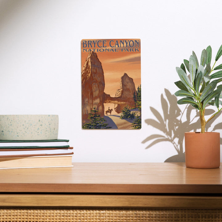 Bryce Canyon National Park, Utah, Tower Bridge, Painterly Series, Lantern Press Artwork, Wood Signs and Postcards - Lantern Press
