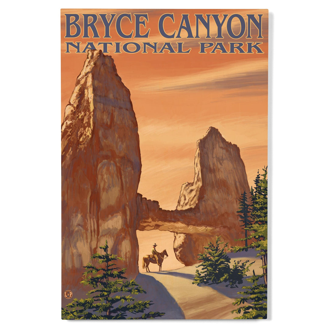 Bryce Canyon National Park, Utah, Tower Bridge, Painterly Series, Lantern Press Artwork, Wood Signs and Postcards - Lantern Press