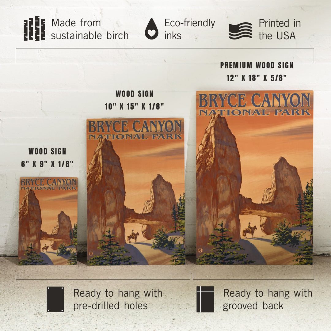 Bryce Canyon National Park, Utah, Tower Bridge, Painterly Series, Lantern Press Artwork, Wood Signs and Postcards - Lantern Press