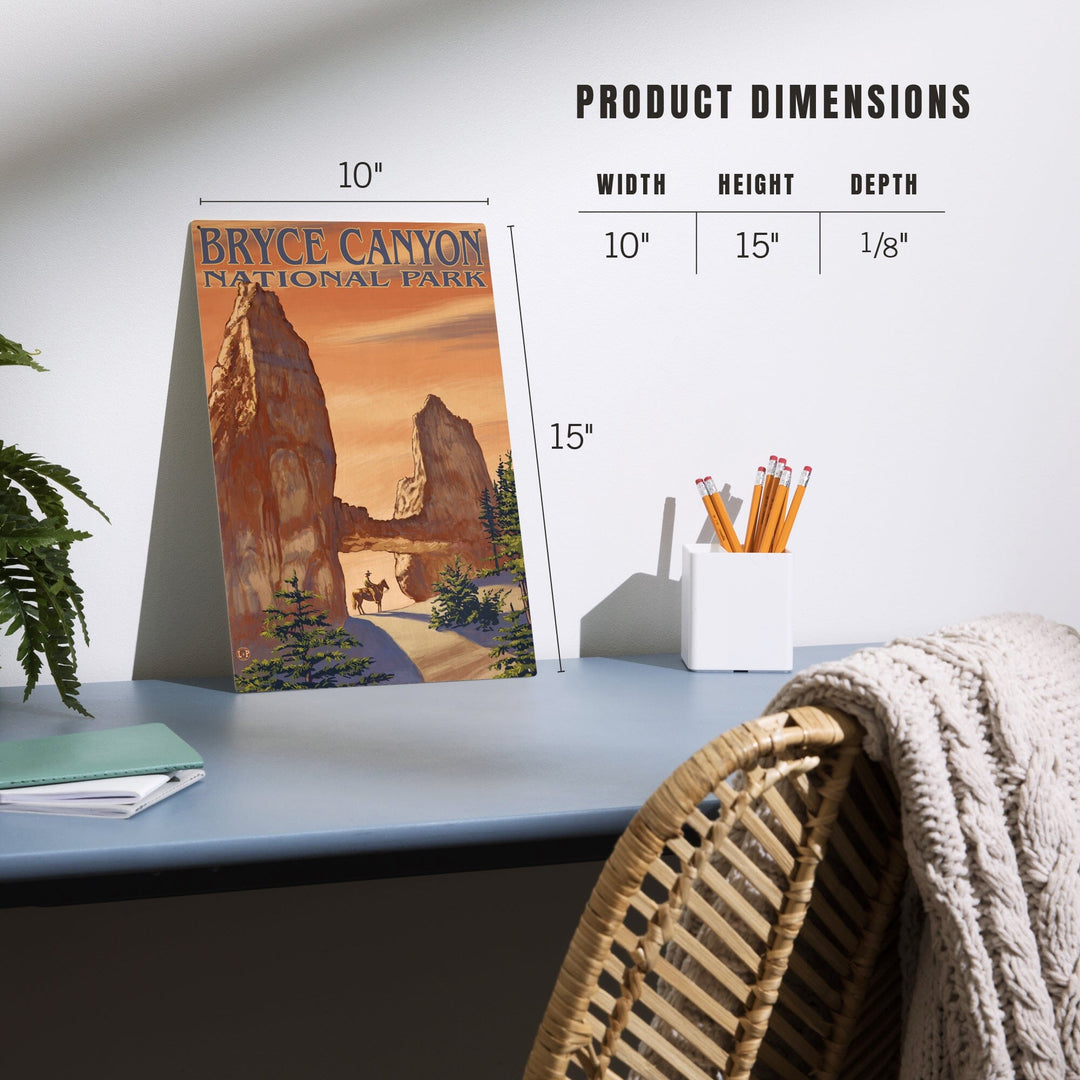 Bryce Canyon National Park, Utah, Tower Bridge, Painterly Series, Lantern Press Artwork, Wood Signs and Postcards - Lantern Press