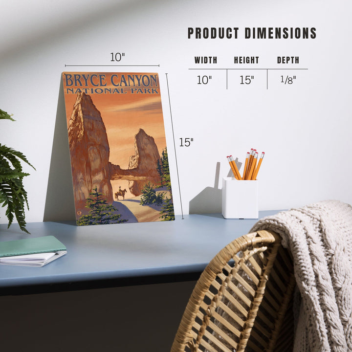 Bryce Canyon National Park, Utah, Tower Bridge, Painterly Series, Lantern Press Artwork, Wood Signs and Postcards - Lantern Press