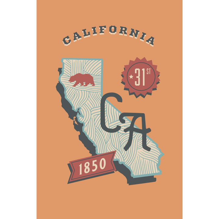 California, Statehood, State Series Kitchen Lantern Press 