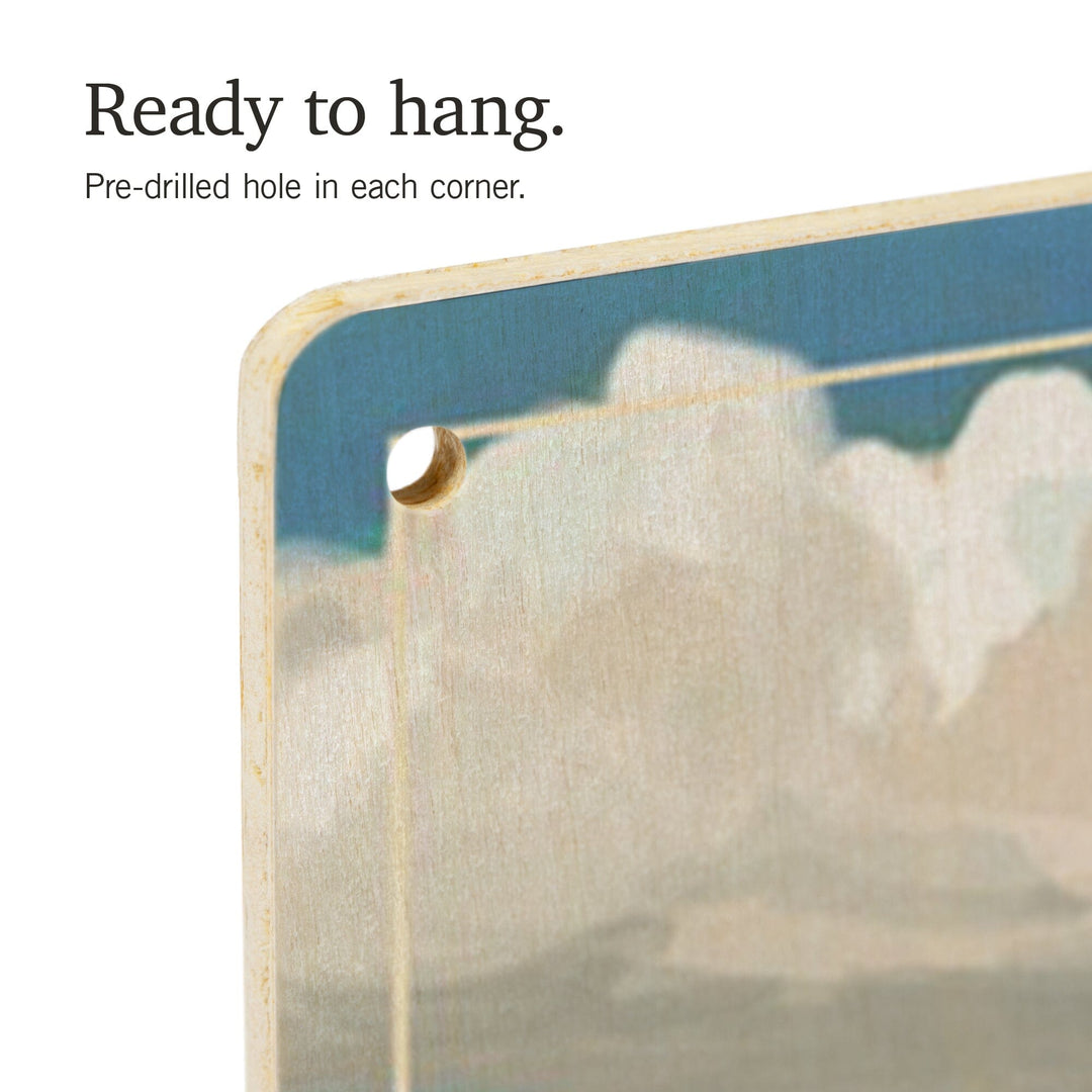 Camper Van, Canoe, Lantern Press Artwork, Wood Signs and Postcards - Lantern Press
